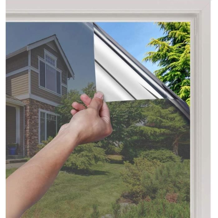 Film Miroir Fenêtre sans Tain 60x200cm Anti UV Anti Chaleur Anti-Regard  Contrôle de la Température Film Auto-Adhésif Réfléchissant - Cdiscount  Maison
