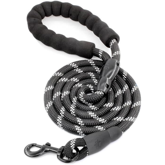 Longe pour chien - 3m x 12cm - Réfléchissante - Nylon - Pour chiens moyens et grands
