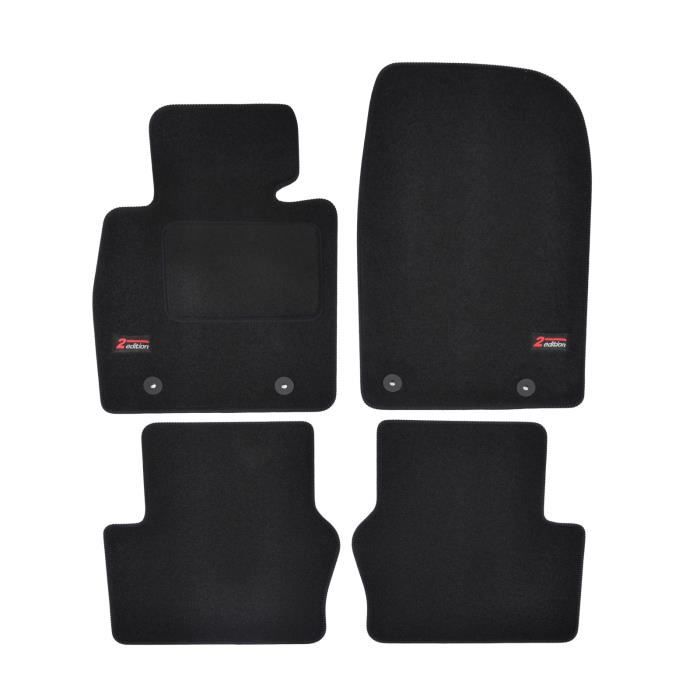 J&J AUTOMOTIVE | Tapis De Sol Noir Velours sur Mesure pour Jazz 2002-2008, Ajustement précis, Base Antidérapante, Renforcée dans la Zone J&J AUTOMOTIVE | Tapis De Sol Noir Velours sur Mesure pour Jazz 2002-2008, Ajustement précis, Base Antidérapante, Renforcée dans la Zone