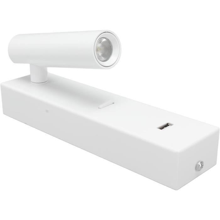 Lampe à Pince 5 W, Lampe De Lecture De Chevet LED, Lumière Blanche Et Lampe à Pince à 3