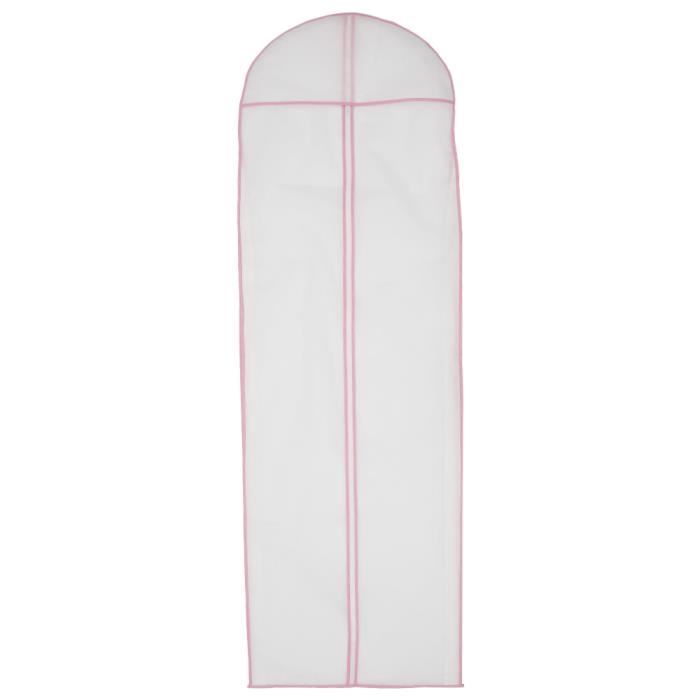 Housse De Protection Robe De Mariée Épaissie PVC – Grande Taille Imperméable, Anti-poussière, Avec Fenêtre ID Et Fermeture Sécurisée