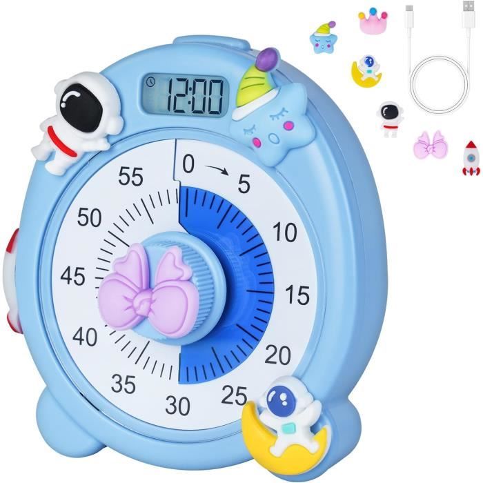 Minuteur Visuel 60 Minutes, Minuteur Visuel Timer Magnétique Enfant, 60  Minutes Chronometre Enfant Et Compte À Rebours Pour E[V605]