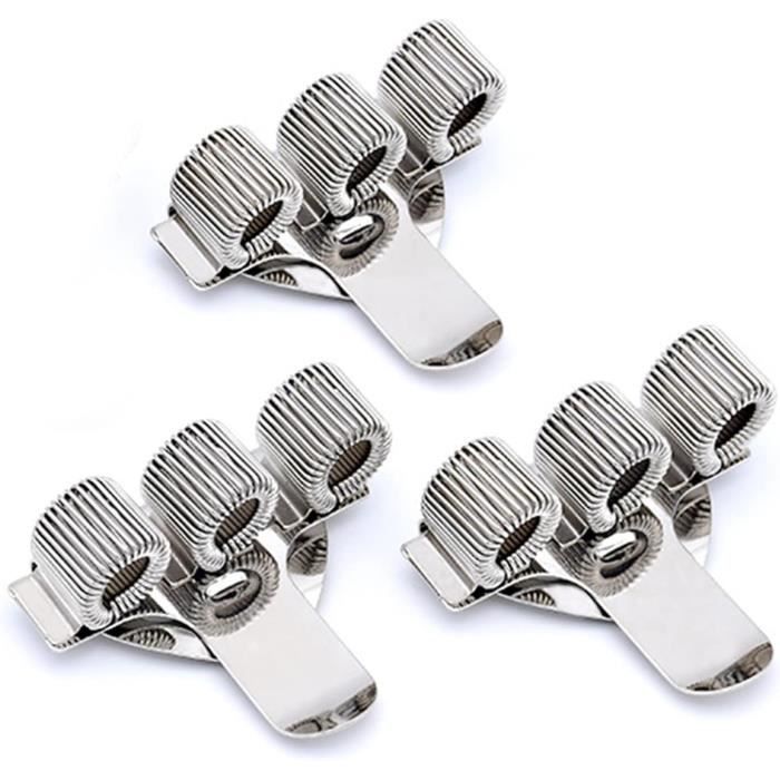 Lot 6 Clips Magnétiques Porte-Stylo Métal – Support Stylo Rotatif 360° Adhésif Réglable – Organisateur Bureau Réfrigérateur École