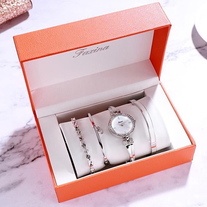 Coffret Cadeau Montre Femme Fille - Parure de Bijoux Cadeau