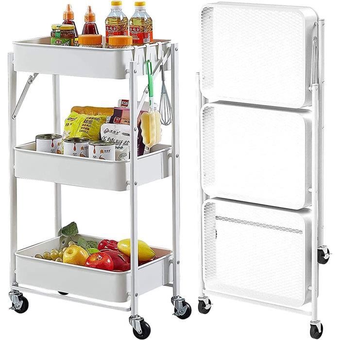 VidaXL Chariot De Cuisine à 5 Niveaux Noir 46x26x105 Cm Fer