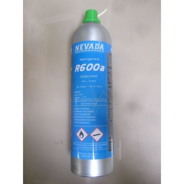 R600A Bouteille de gaz 420Gr - Pièces réfrigérateur & congélateur