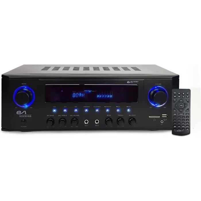 Amplificateur HIFI - Evidence Acoustics EA-5160-BT - STEREO KARAOKE 2x50W - Entrée USB SD AUX DVD - Radio FM