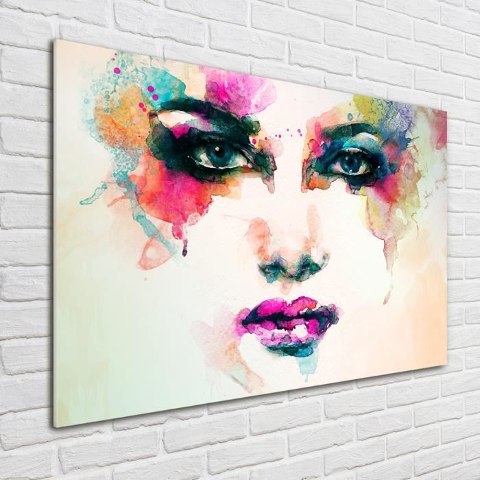 Tulup Tableau sur Verre 5 pi/èces Art Mural 170x100cm Impression Image Verre Tremp/é D/écoration Murale Tableau Peinture Murale Cadre Triptyque Polyptyque arbres Palm sur Bora Bora