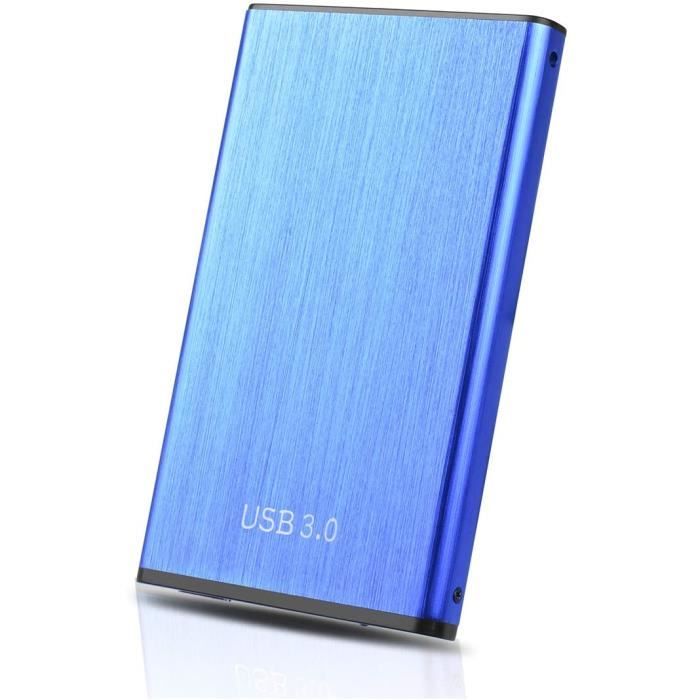Xbox Ordinateur Portable 2to, Bleu Ordinateur de Bureaup Mac Wii U Disque Dur Externe 2to USB3.1 Disque Dur Externe pour PC