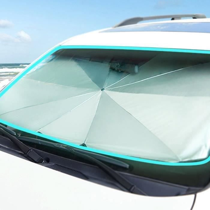MIAOJIE Voiture Pare Brise Parapluie Pare Soleil R/étractable Anti-UV De Pare-Brise Avant Int/érieur Pare-Soleil Protecteur Automatique Pliable pour Camion SUV De Voiture 125cm Size 125X65cm ,65