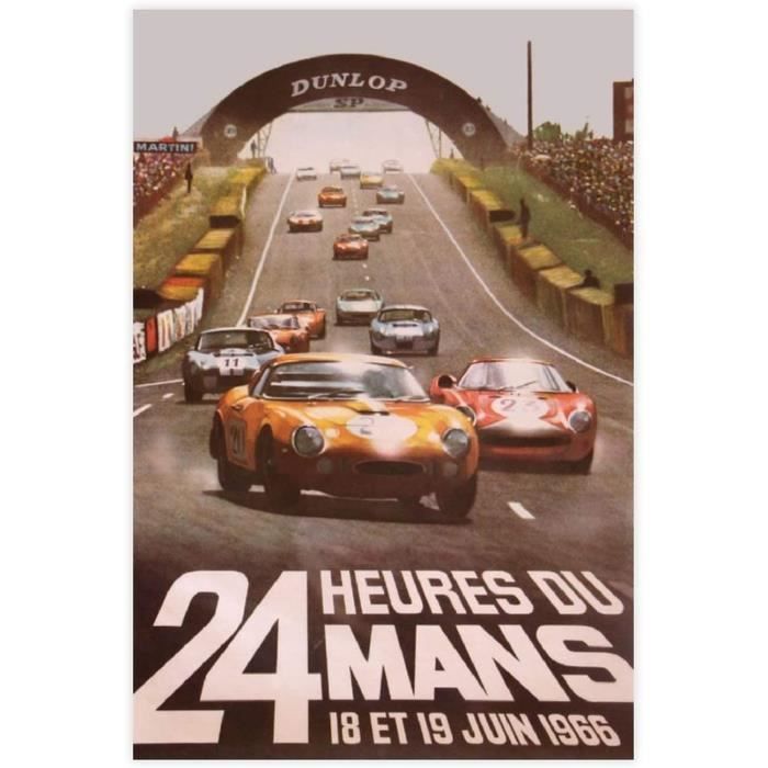 Vintage 1963 24 Heures Hours Le Mans Auto Race Racing Sticker