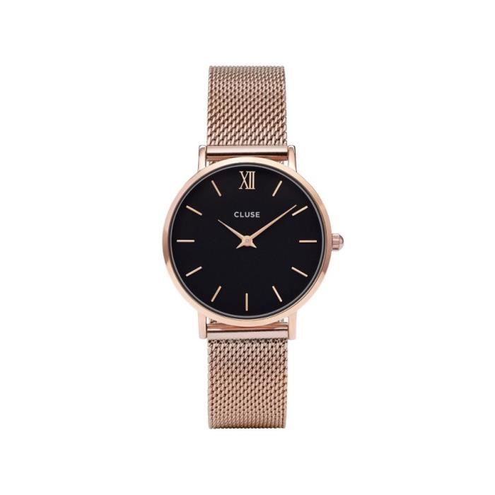 montre or rose cluse