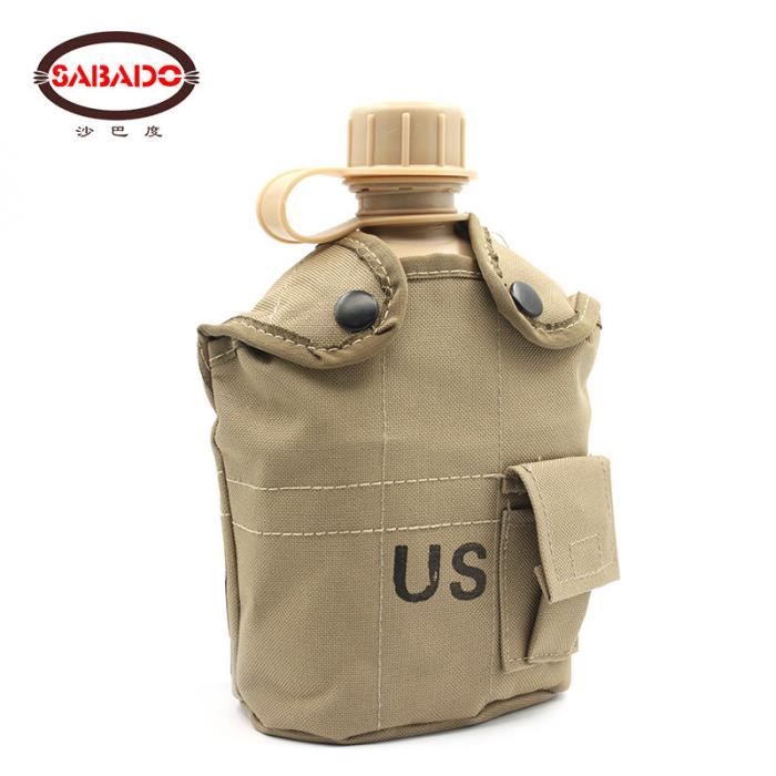 Gourde - Bouteille isotherme,bouilloire américaine d'une capacité de  1l,bouteille d'eau militaire Portable avec Cam- CB[D8751531] - Cdiscount  Sport