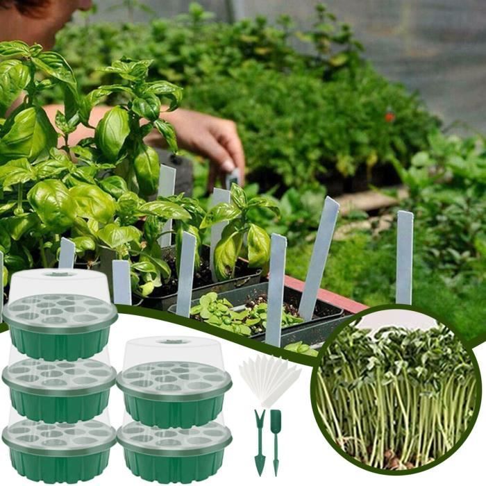 Lot De 6 Plateaux De Démarrage Pour Semences Avec Lumière De Croissance, Kit De Démarrage Pour Lot De 6 Plateaux De Démarrage Pour Semences Avec Lumière De Croissance, Kit De Démarrage Pour