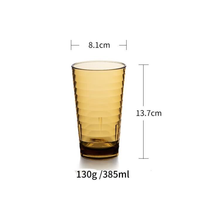 SCANDINOVIA Lot De 6 Gobelets Incassables 400ml - Verres Acrylique Premium Réutilisables