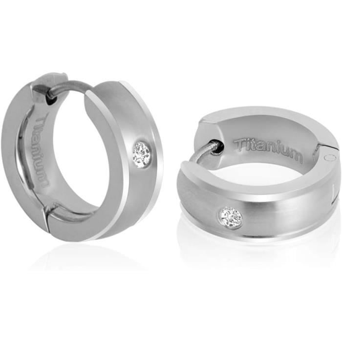Boucles d'oreilles géométriques en titane pour... – Grandado