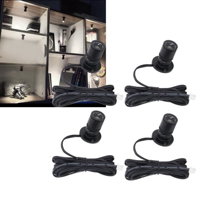 Spots daffichage LED - DUOKON - Mini Showcase Spot Noir - Dimmable 5V USB - Aluminium - Intérieur