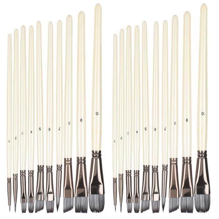 Pinceaux De Batterie En Nylon – Pour Cajon, Jazz, Percussion – Paire De Brosses Professionnelles (Blanc)