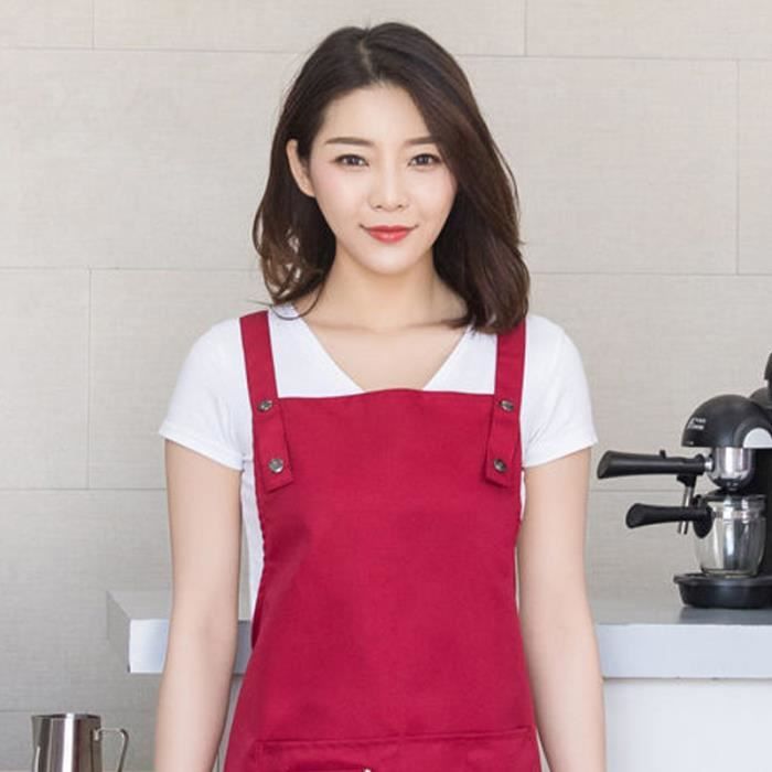 Tablier Professionnel Nanxson Femme - Bavette Réglable, 4 Poches - Pour Salon/Cuisine