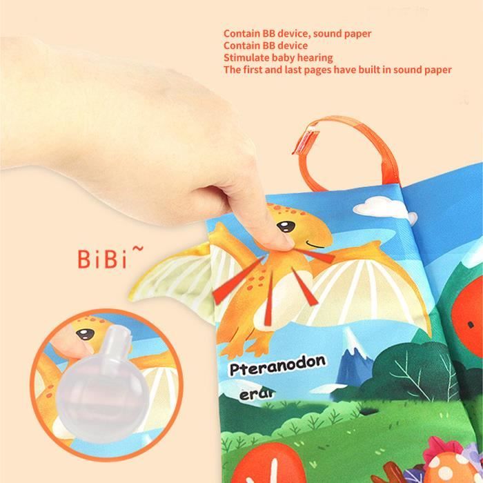 Livre Tissu Bébé,Livre Tissu Bébé Eveil,Livre Bebe Tissu,Jouet Educatif  Enfant Livre Doux Froissé avec des Animaux