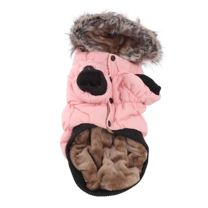 Veste Hiver Imperméable Pour Chien – Polaire, Coupe-vent, Avec Poignée Et Bandes Réfléchissantes