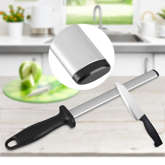 Aiguiseur Couteau Professionnel Diamant 600# - Tige Acier Inox - Outil De Cuisine