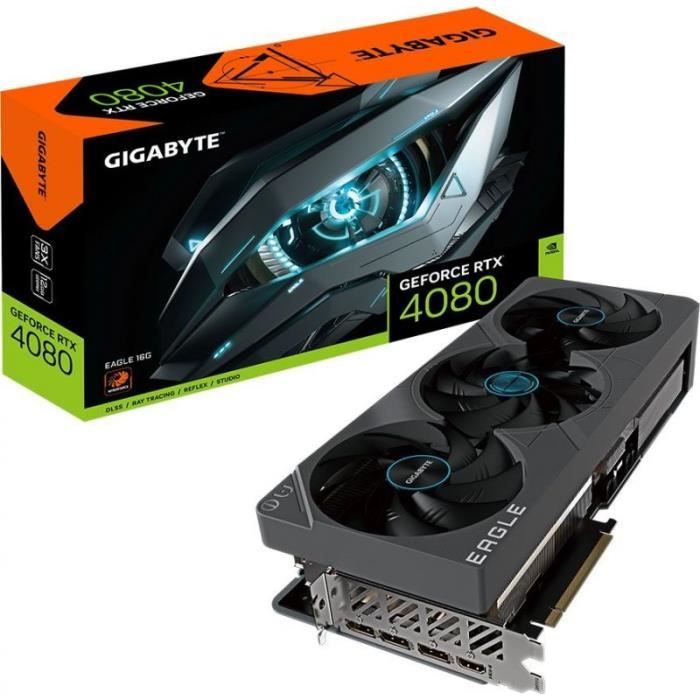 Gigabyte GeForce RTX 4080 Carte Graphique Eagle 16 Go - GV-N4080EAGLE-16GD