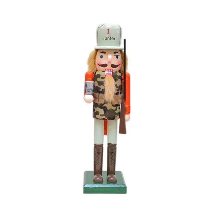 JAWSEU Grand Soldat Casse-Noisette de Noël en Bois, Casse Noisette en Bois 36cm Décoration de Noël Classique Casse-Noisette Noel Soldat Figurine