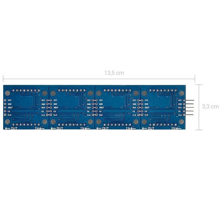 4x Module De Commande Affichage 8 Chiffre MAX7219 DEL Matricielle pr Arduino