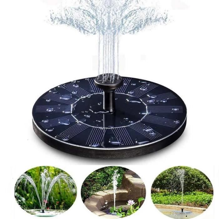 Fontaine Solaire Flottante Avec 8 Buses Pour Bassin, Bain D'oiseaux - Décoration De Jardin, énergie Solaire