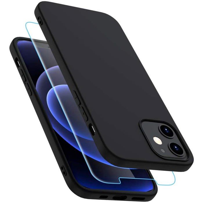 Kit De Protection Little Boutik Pour IPhone 13 Pro Max : Coque TPU Noire + Verre Trempé