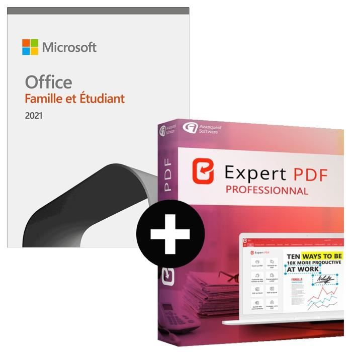 Microsoft Office Famille et Etudiant 2021   Expert PDF Pro - Licence ...