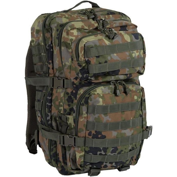 Sac à dos - Mil-Tec - Molle US Assault Pack - Flecktarn - 36L - 51x29x28 cm Sac à dos - Mil-Tec - Molle US Assault Pack - Flecktarn - 36L - 51x29x28 cm