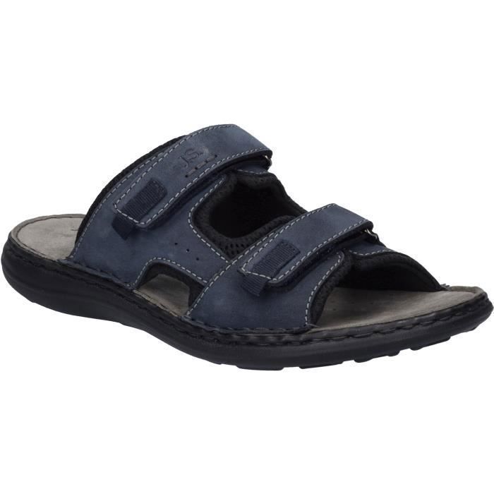 Sandales Pour Hommes JOSEF SEIBEL Vincent 14 Bleu Cuir Lacets Sandales Pour Hommes JOSEF SEIBEL Vincent 14 Bleu Cuir Lacets