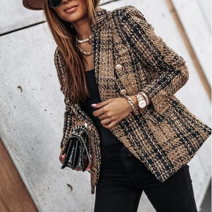 veste tweed femme