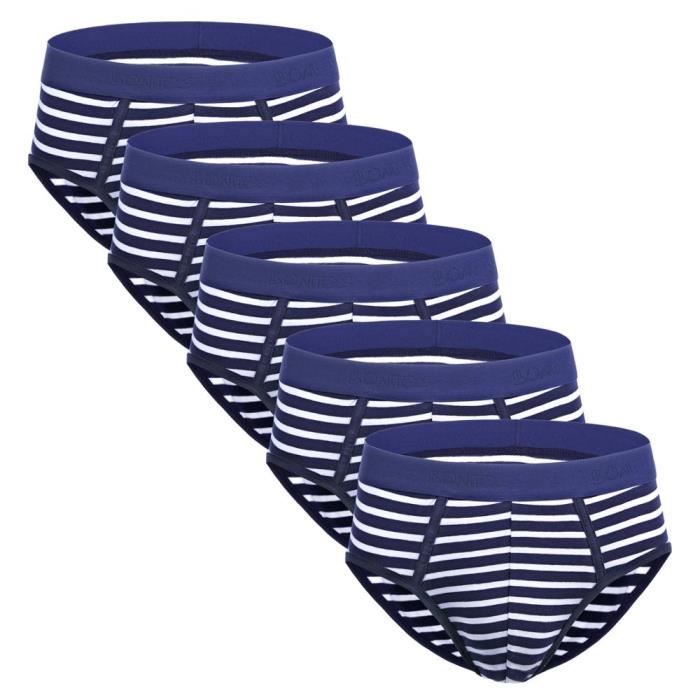 Sousvêtement,Lot de 5 sous vêtements pour homme, Slip en coton pour Couple, Sexy, grande taille