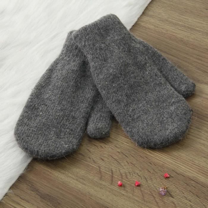 Gants Chauffants Antidérapants Gants Hiver Femme Laine Mérinos - Doublure Polaire - Écran Tactile - Chauds Confortables - Qpyysz Gants Ecran Tactile