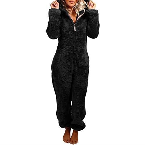 Combinaison Pyjama En Polaire Avec Capuche – Onesie Douillet Pour Femme, Déguisement Animal, Ultra Chaud Pour L'hiver
