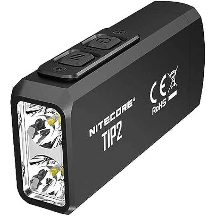 Lampe Nitecore Tip 2 - Rechargeable USB - 720 lm - Boîtier en aluminium - Noir Lampe Nitecore Tip 2 - Rechargeable USB - 720 lm - Boîtier en aluminium - Noir