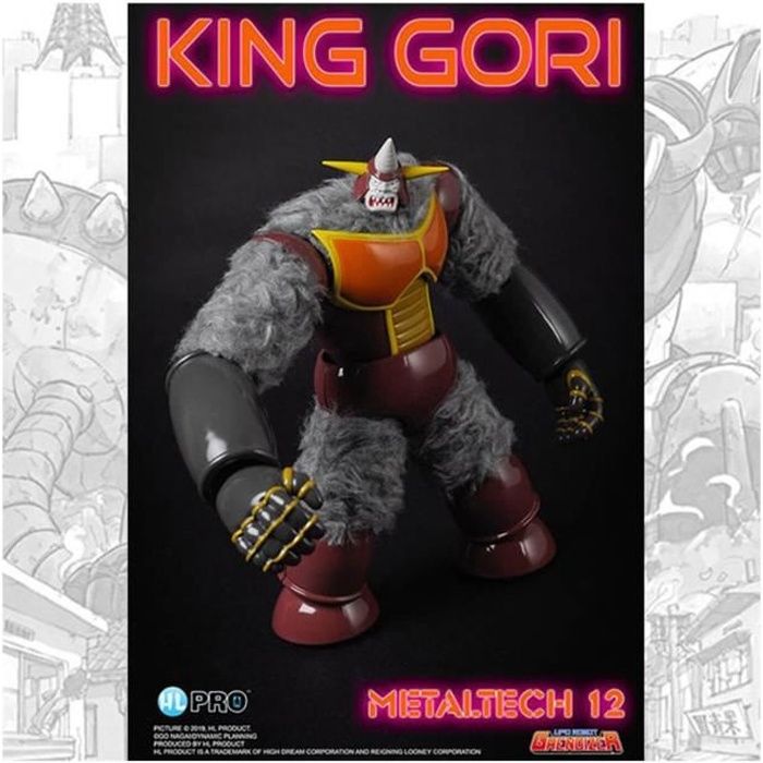figurine goldorak - king gori 18cm - marque no name - sous boite carton
