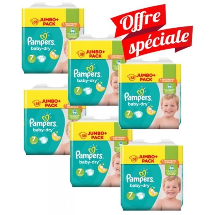 Maxi Mega Pack 224 Couches Pampers Baby Dry taille 7 Cdiscount Puériculture & Eveil bébé