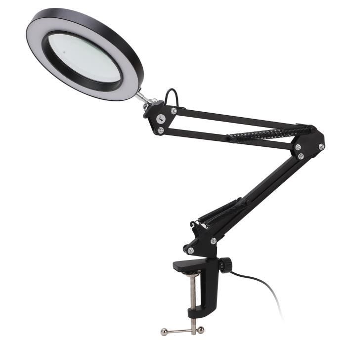 Pince Loupe SURENHAP - Tuyau Flexible - 2X Et 6X - 2 LED - Loupe à Clipser Avec Lumière Montres