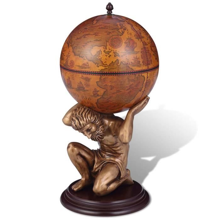 Bar sous forme de globe Atlas Caves à vins 42 x 42 x 85 cm