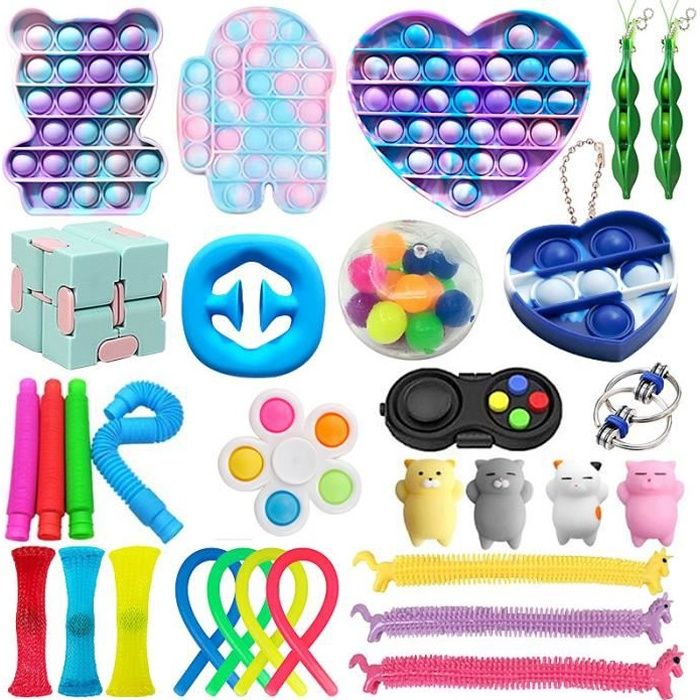 Set 8 Fidget Toys XPEX - Anti-Stress Pour TDAH, Autisme, Enfants Et Adultes
