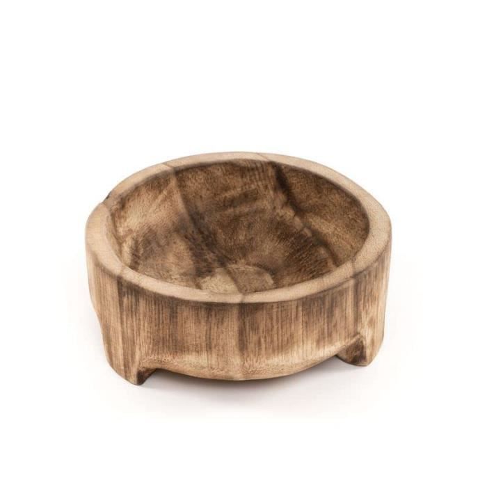 Hanobe Bol Décoratif Vide-Poche Résine Festonné – Beige Scandinave, 24x5 Cm – Plateau Bijoux Entrée Table Basse