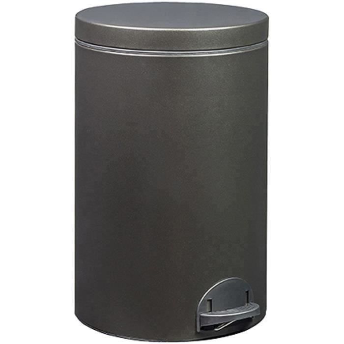 Poubelle Elora 20l noir basalte