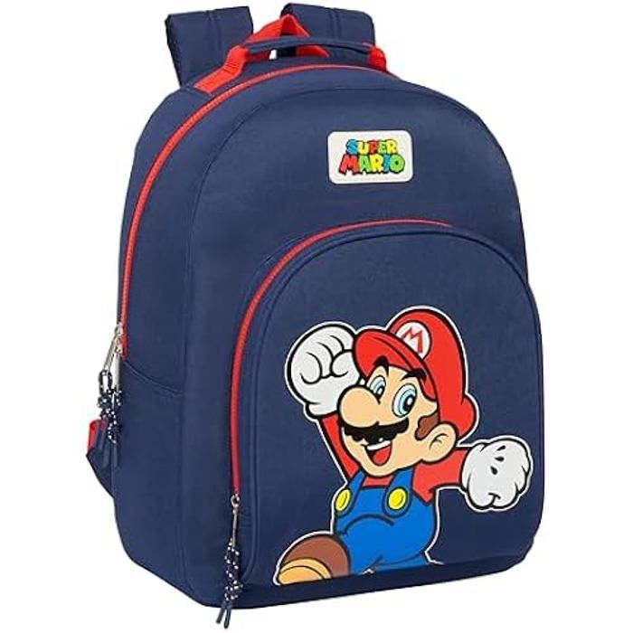 Sac à dos scolaire - SAFTA - SUPER MARIO World - Adaptable au chariot - Confortable - Polyvalent