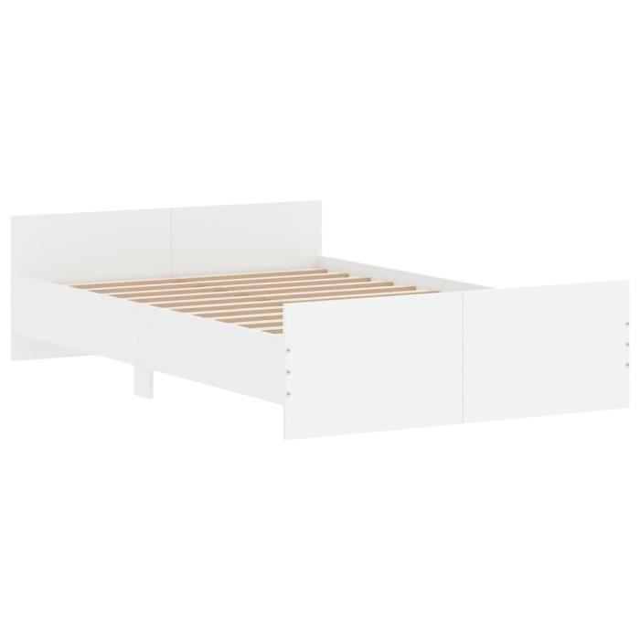 Cadre de lit - SALUTUYA - BD5667 - 120x190 cm - Bois dingénierie - Blanc