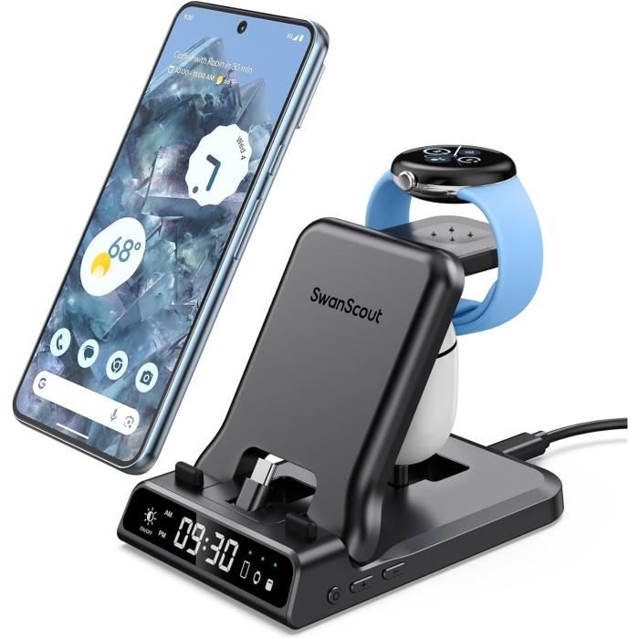 Station De Charge 3 En 1 Pliable, Chargeur Sans Fil, Chargeur Sans Fil