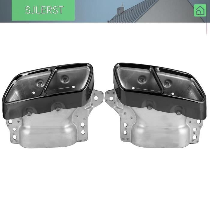 Embouts D'Échappement Quad AMG W176 CLA45 C117 2013-2018 - Acier Inox Argent Chrome